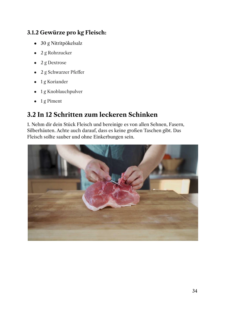 Dann dein erster Schinken in 12 Schritten